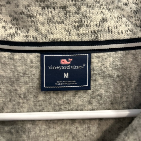 Vineyard Vines Gray Quarter-Zip Sweater - Picture 3 of 3